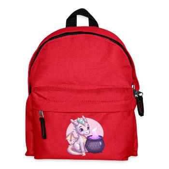 Dragon mignon avec chaudron magique – Fantasy Art - Sac à dos Enfant - rouge - Devant