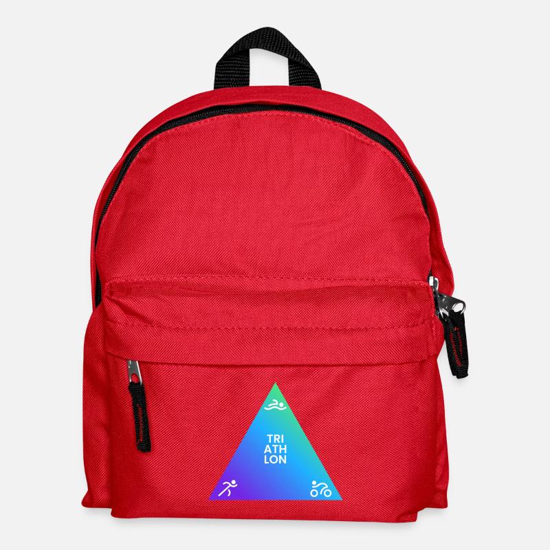 Triathlon Dreieck Gradient Logo - Kinder Rucksack - Rot
