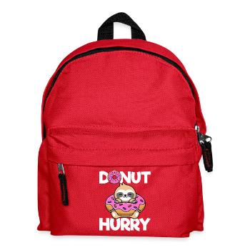 Donut Hurry Sloth Doughnut - Kids' Backpack - red - Front