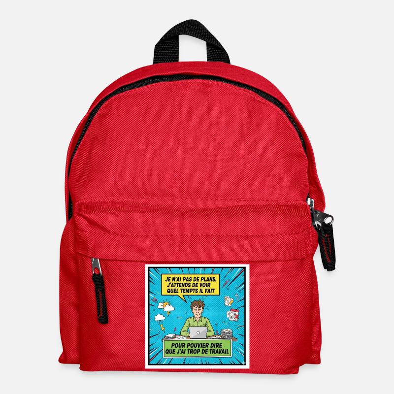 Prokrastination und Überarbeitung BD - Kinder Rucksack - Rot