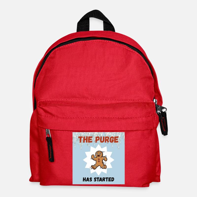 Lebkuchenmann, Plätzchen, the Purge, Christmas - Kinder Rucksack - Rot