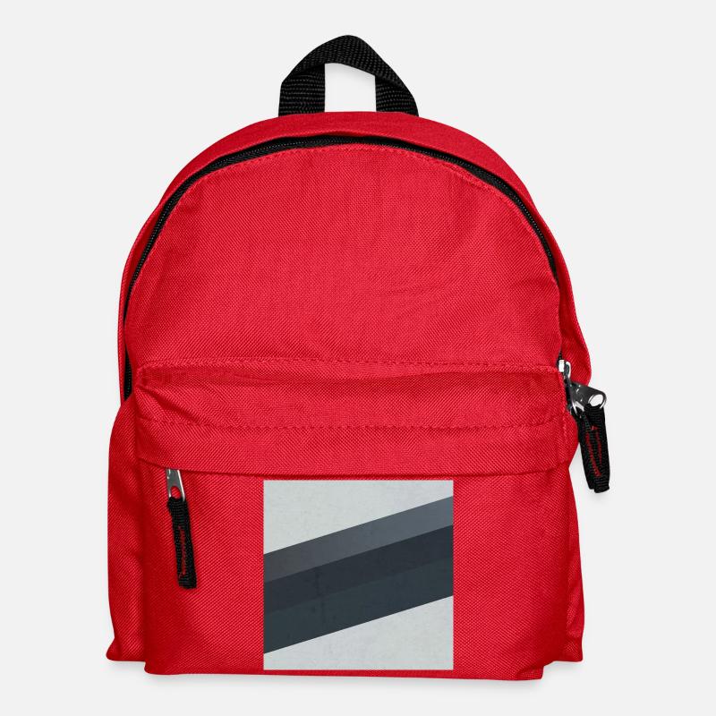 Scandi Geometric Art Grau Sand - Kinder Rucksack - Rot