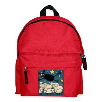 Schwarzes Schaf - Kinder Rucksack - Rot - Vorne