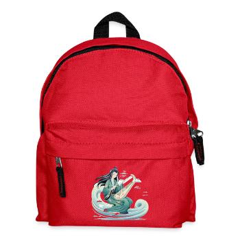 Guqin Master on Sea Wave - Kids' Backpack - red - Front