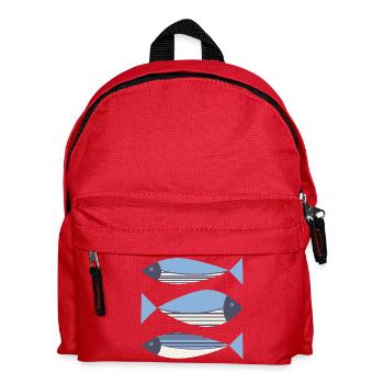 Bleu de poisson graphique illustré - Sac à dos Enfant - rouge - Devant
