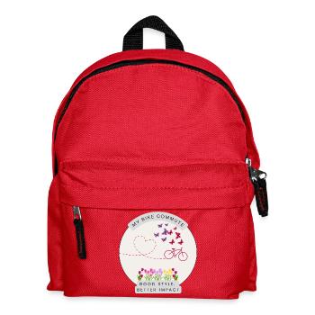 Vélo Chemise de banlieue Vélo papillon fleuri - Sac à dos Enfant - rouge - Devant