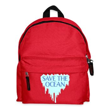 Save The Ocean Ocean Activism Environment Statement - Kids' Backpack - red - Front