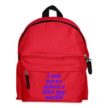 Je suis plus gentille quand j’aime ma tenue - Sac à dos Enfant - rouge - Devant