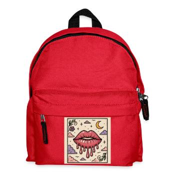 Mund schmilzt Nachthimmel - Kinder Rucksack - Rot - Vorne