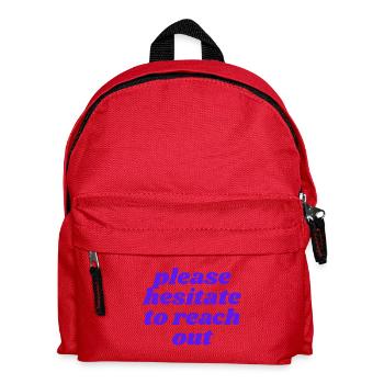please hesitate to reach out - Kinder Rucksack - Rot - Vorne