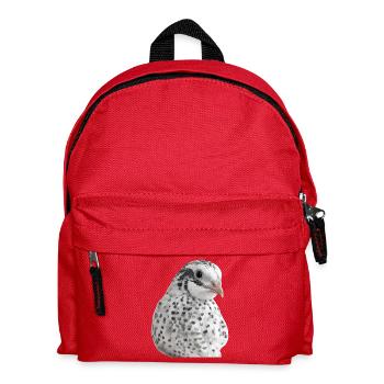 Snow Quail Portrait - Kids' Backpack - red - Front