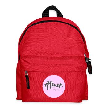 Atmen hilft – Elegantes Design in Rosa - Kinder Rucksack - Rot - Vorne