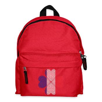 Dreifarbige Flaggenspiralen - Kinder Rucksack - Rot - Vorne