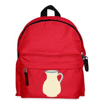 Cream Jug Pitcher with Blue Rim - Kids' Backpack - red - Front