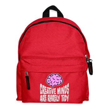 Les esprits créatifs sont rarement bien rangés Logo créatif drôle - Sac à dos Enfant - rouge - Devant