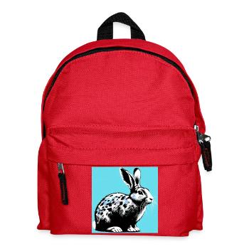 Kaninchen - Kinder Rucksack - Rot - Vorne