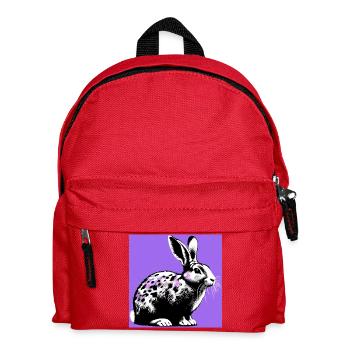 Kaninchen - Kinder Rucksack - Rot - Vorne