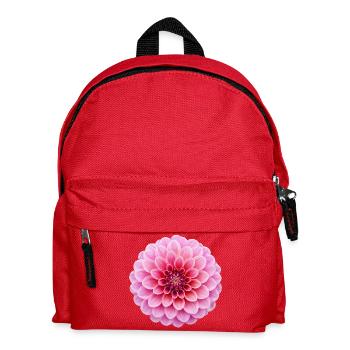 Rosa Dahlienblüte Botanisches Blumenmotiv  - Kinder Rucksack - Rot - Vorne