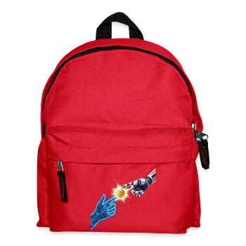 Creation of Bitcoin - Crypto Art T-Shirt - Kids' Backpack - red - Front