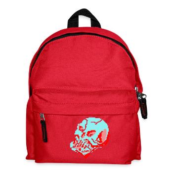 Crâne néon 8 bits - Sac à dos Enfant - rouge - Devant
