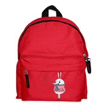 Süßer Hase Hello My Friend Cartoon - Kinder Rucksack - Rot - Vorne