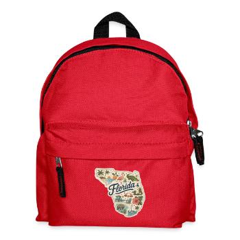 Florida Sunshine State Vintage Strandaufkleber - Kinder Rucksack - Rot - Vorne