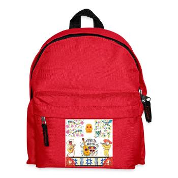 Cinco Mayo Día Muertos Fiesta - Kinder Rucksack - Rot - Vorne