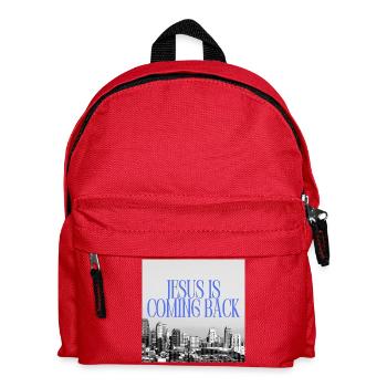 Jesus Is Coming Back Urban Skyline Typography Grap - Kids' Backpack - red - Front