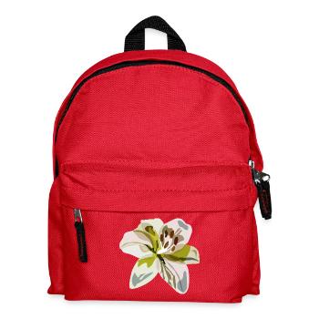 Minimalist Lily – Floral Illustration - Kids' Backpack - red - Front