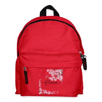 Cherry blossom frame in watercolor pink - Kids' Backpack - red - Front