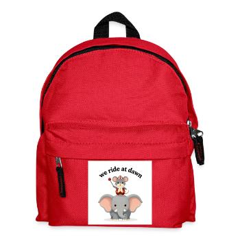 Wir reiten bei Tagesanbruch - Kinder Rucksack - Rot - Vorne
