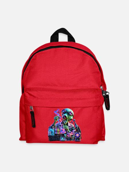Kosmisches Alien – Außerirdische Chemie - Kinder Rucksack - Rot