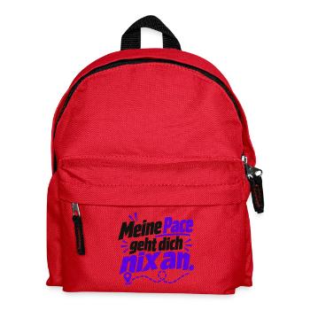 Meine Pace – frecher Laufspruch - Joggen - Laufen - Kinder Rucksack - Rot - Vorne