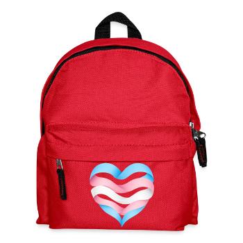 Transgender Herzdesign S1 - Kinder Rucksack - Rot - Vorne