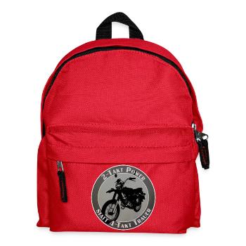 2-Takt Power, statt 4-Takt Trauer - Kinder Rucksack - Rot - Vorne