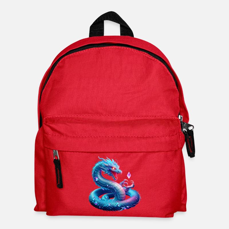 Dragon (03) - Kids' Backpack - red