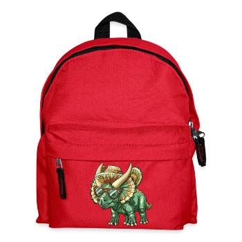 Dinosaur triceratops Sombrero - Kids' Backpack - red - Front
