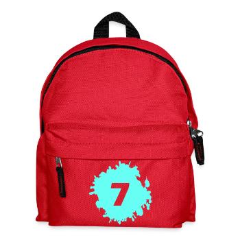 Cyan Splash Number 7 - Kids' Backpack - red - Front