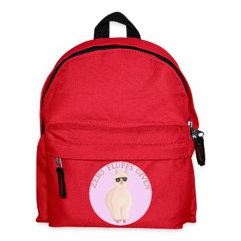 Fluffy alpaca - Kids' Backpack - red - Front