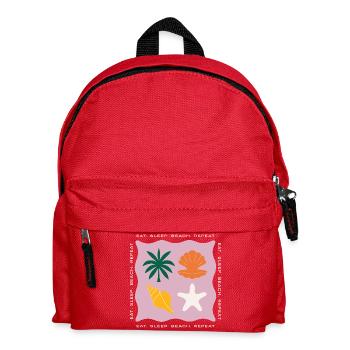 Eat Sleep Beach Repeat Beach Summer - Kids' Backpack - red - Front