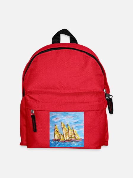 Fjordboot Segelregatte - Kinder Rucksack - Rot