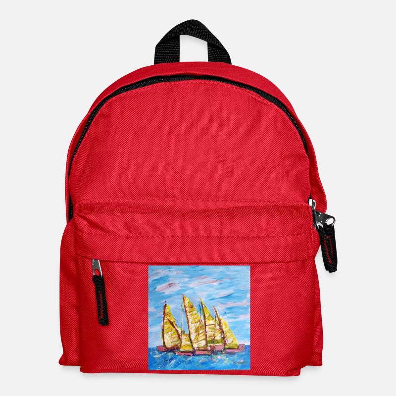 Fjordboot Segelregatte - Kinder Rucksack - Rot