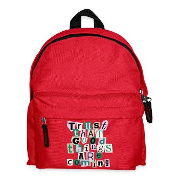 Good Things Are Coming – Positive Design - Kids' Backpack - red - Front
