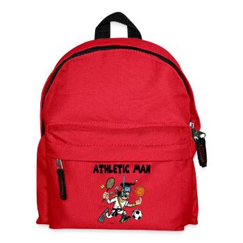 Der versierte Sportler - Kinder Rucksack - Rot - Vorne