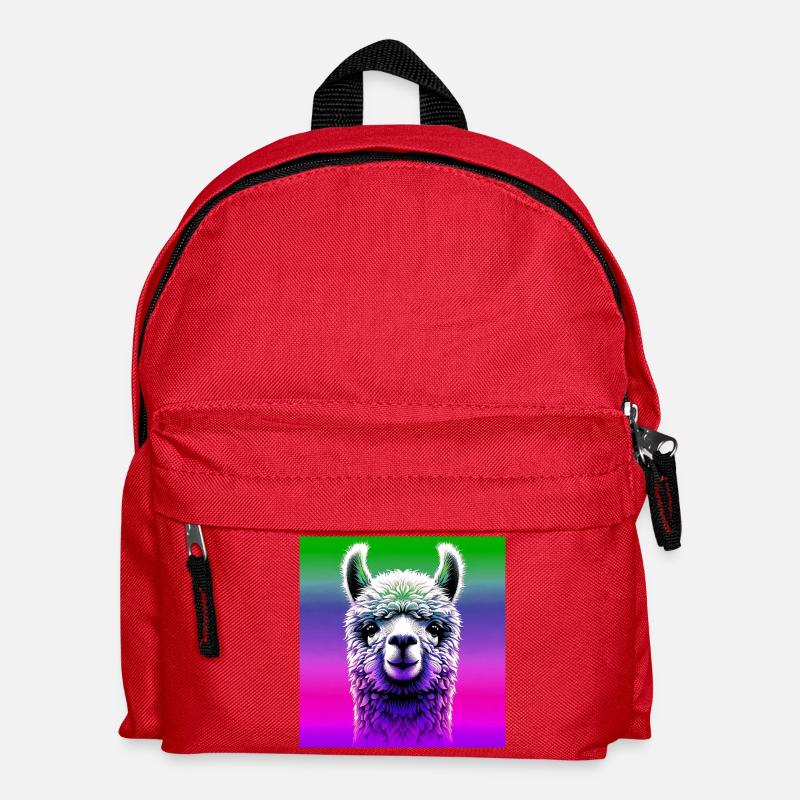 Alpaka - Kinder Rucksack - Rot