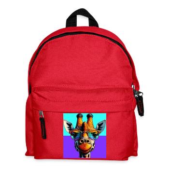 Giraffe - Kinder Rucksack - Rot - Vorne