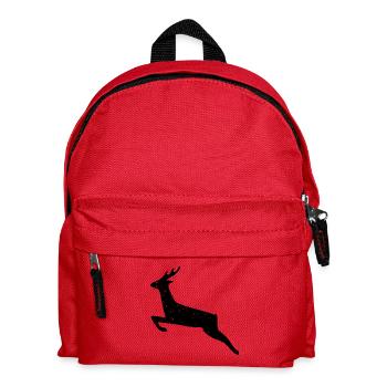 Weihnachten Wildwechsel Hirsch used look wild Wald - Kinder Rucksack - Rot - Vorne