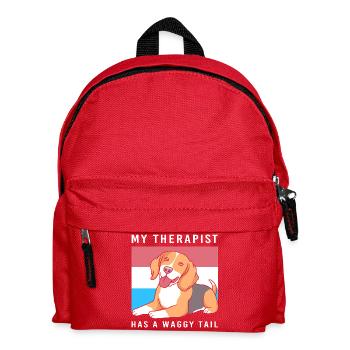 Therapiehund Therapeut Therapie Hund Hundetraining - Kinder Rucksack - Rot - Vorne