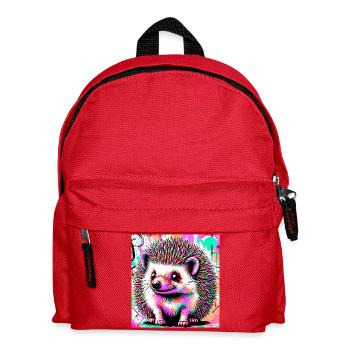 Igel - Kinder Rucksack - Rot - Vorne