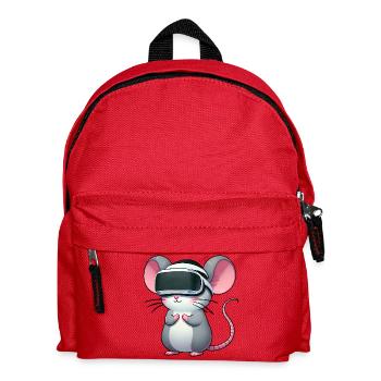 Mignonne Souris Rat Style Joueur VR Style Bande dessinée - Sac à dos Enfant - rouge - Devant